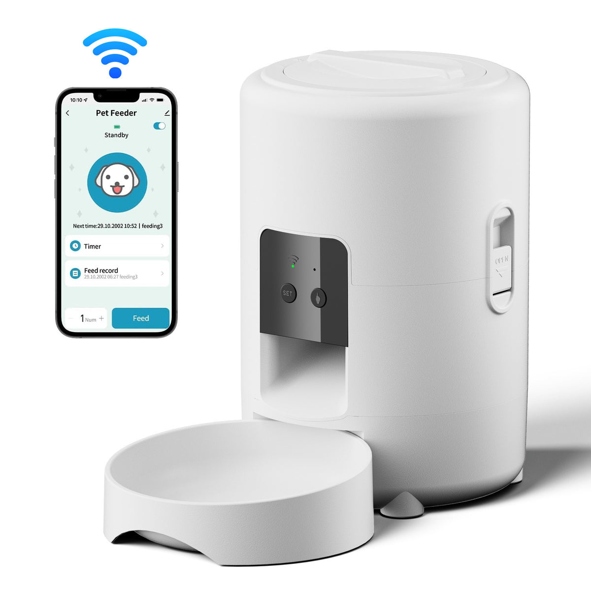 Automatic Pet Feeder with Video and WiFi for Cats and Dogs 2L