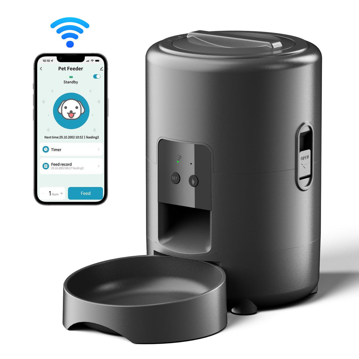 Automatic Pet Feeder with Video and WiFi for Cats and Dogs 2L